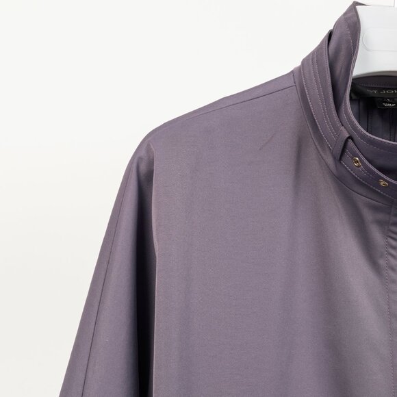 St. John PF/12 Purple Mock-Neck Blouson Jacket - Picture 5 of 9